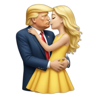 trump kissing his daughter, positivity, inclusiveness sticker