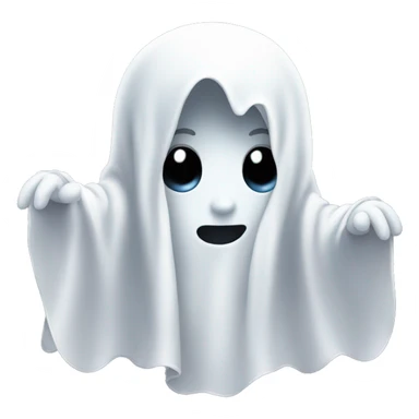 White ghost cute  sticker