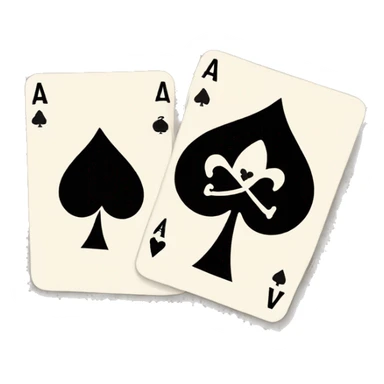 two aces: ace of spades and ace of clubs sticker