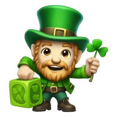 A leprechaun playing block blast sticker