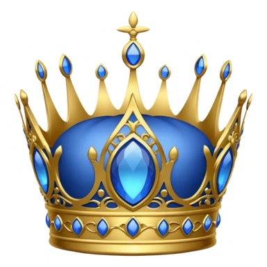 blue crown emoji sticker
