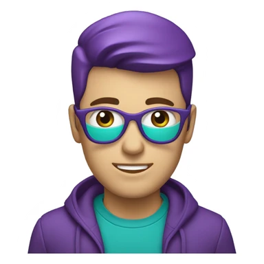 calendário roxo e turquesa sticker