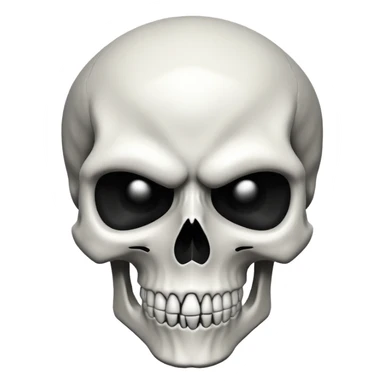 The image shows a stylized skull graphic with an angular and aggressive design. sticker