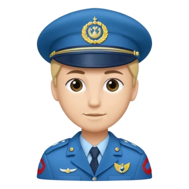 air cadet beret that’s blue and has the badge pin sticker