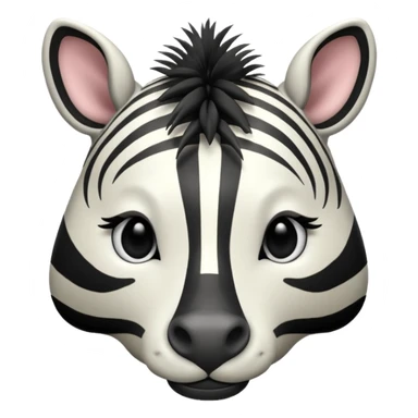 Zebra face should be facing the front and made a little thinner sticker