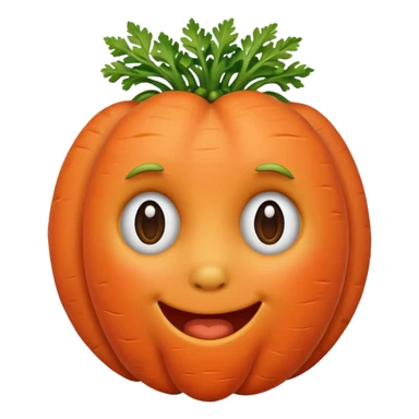 carrot face sticker