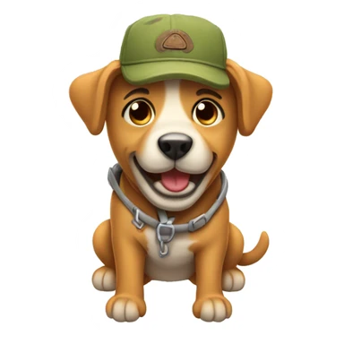 A dog camping  sticker