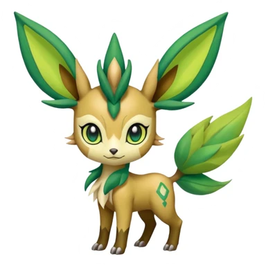 Meloetta-Leafeon-Pokémon-Digimon-Fakémon-creature sticker