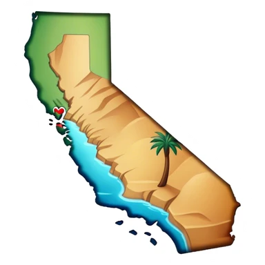 State Shape of California  sticker