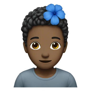 Me with a blue flower  sticker