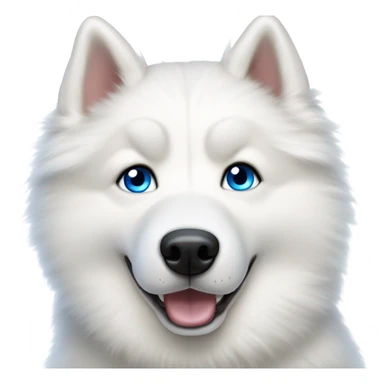 All white husky  sticker