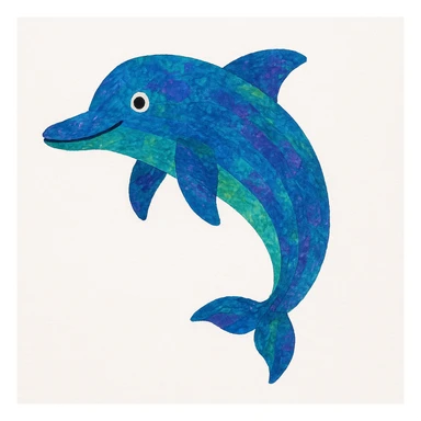 Eric carle dolphin sticker