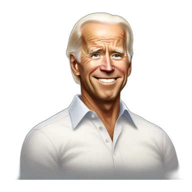 joe biden but super buff sticker