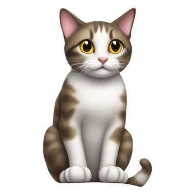 cat sitting on a pillar sticker