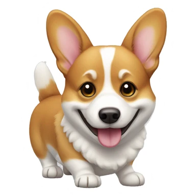 A Pembroke corgi with a cute smile sticker