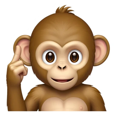 Monkey with middle finger sticker