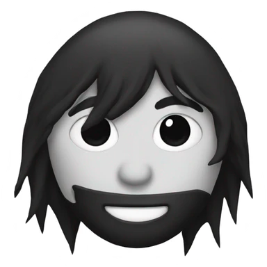 A black metal guy sticker