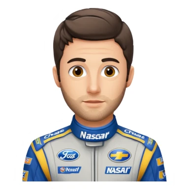 chase elliott nascar driver with stubble  sticker