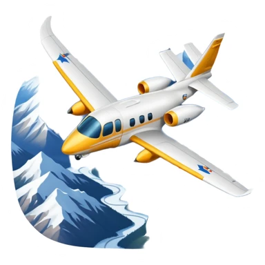 Skyhawk Flying over mountains sticker