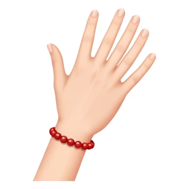 Hand with red bracelet  sticker