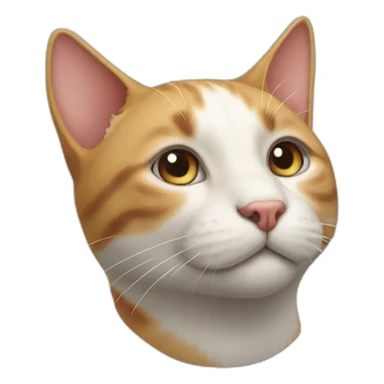 cat’s face, dog’s body sticker