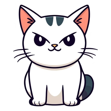 Annoyed cat sticker