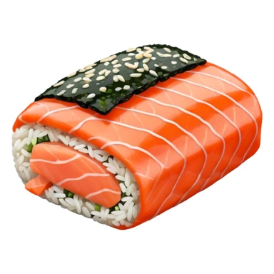 one sushi piece top view sticker
