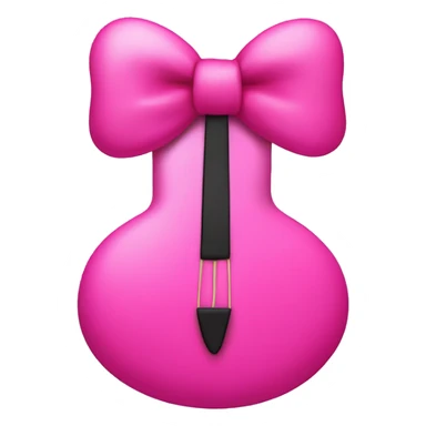 Arp with hot pink bow on it sticker