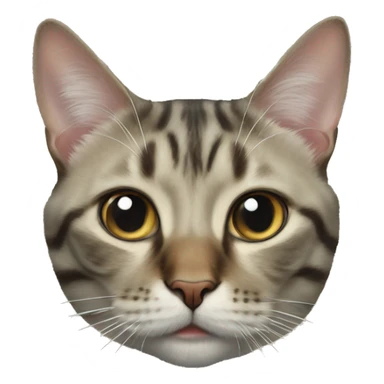 realistic indoor blad cat portrait sticker