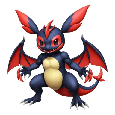 Venom-Stitch-Pikachu-Yveltal-Lunala-Fakémon-hybrid-creature (full body)  sticker