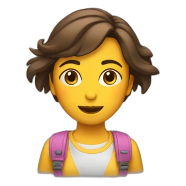 Chica haciendo clases sticker