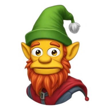groundskeeper willie as an elf sticker