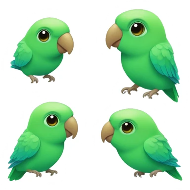fully green no blue parrotlet sticker