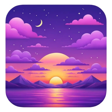 Purple Sunset sticker
