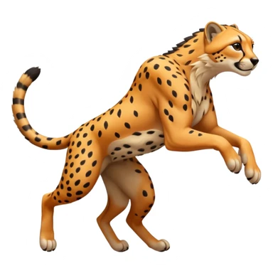 fast aggressive jumping running sheetah  sticker