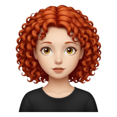Girl with red curly hair sticker