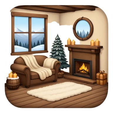 Brown winter aesthetic decor sticker