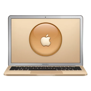 light beige macbook  sticker