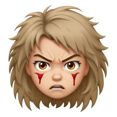 Hungry angry girl  sticker