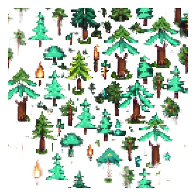 enchanted forest with magical elements sticker