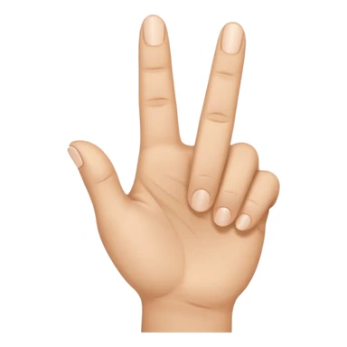 Hand gesture with thumb index and middle finger up sticker
