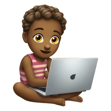 Bay child with laptop sticker