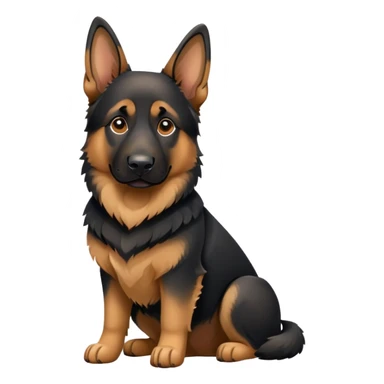 Black tan german shepherd stting sticker