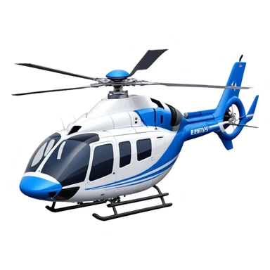 Eurocopter EC135 - Airbus Helicopters (Model Year: 2020) (Iconic colour: Blue and white) sticker