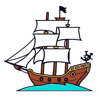 pirate ship sticker