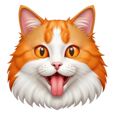Cat with tongue 8ut sticker