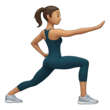 lunge stretch sticker