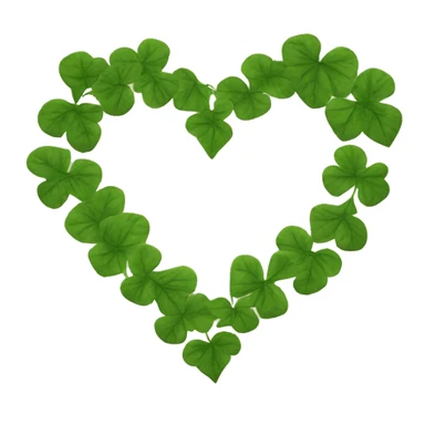 heart with ivy leaves around it sticker