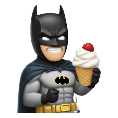Batman eating ice cream  sticker