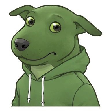 dog wearing hoodie sticker